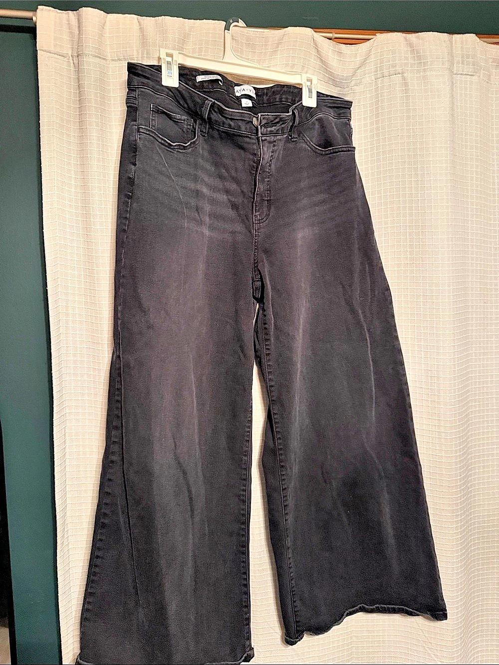 AVA & VIV High-Rise Wide Leg Jeans Wide Leg Jeans Black Waist 17